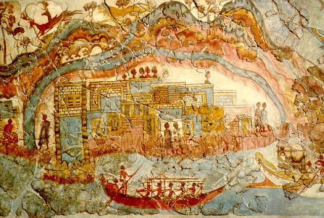 Santorini, Akrotiri, Kiklad, Bronz Çağı, Batı Evi.