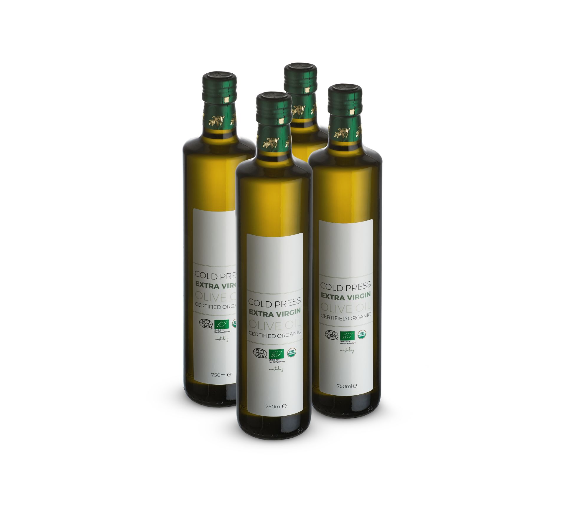 Certified ORGANIC / Early Harvest Cold Pressed Olive Oil / 4x750ml