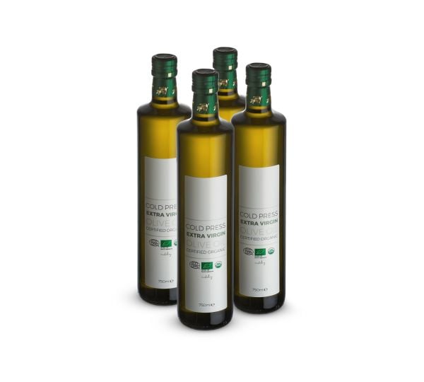 Certified ORGANIC / Early Harvest Cold Pressed Olive Oil / 4x750ml