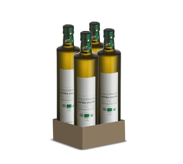 Certified ORGANIC / Early Harvest Cold Pressed Olive Oil / 4x750ml